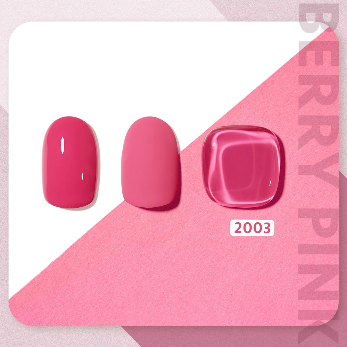 GAOY Pink Gel Nail Polish 16ml bottle side view