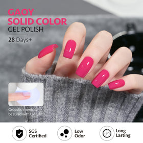 GAOY Pink Gel Nail Polish 16ml Bubblegum Pink glossy finish