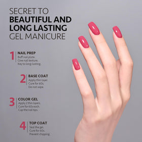 GAOY Pink Gel Nail Polish 16ml with UV lamp