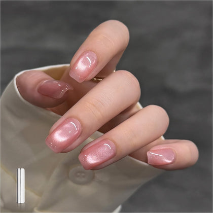 GAOY Pink Glassy Cat Eye Gel Nail Polish 16ml front view