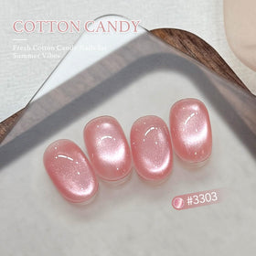 GAOY Pink Glassy Cat Eye Gel Nail Polish 16ml glitter effect