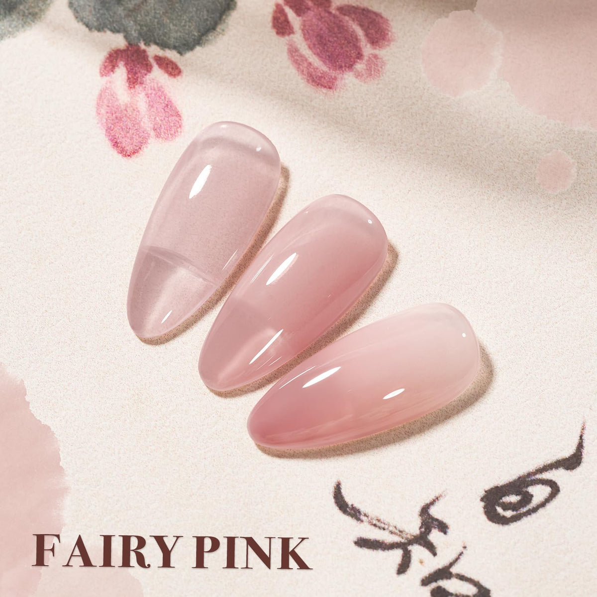 GAOY Pink Jelly Gel Nail Polish close-up of brush