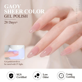 GAOY Pink Jelly Gel Nail Polish packaging