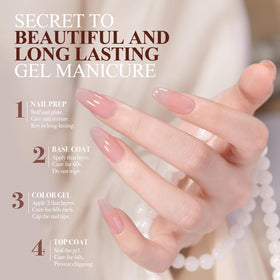GAOY Pink Jelly Gel Nail Polish with UV lamp