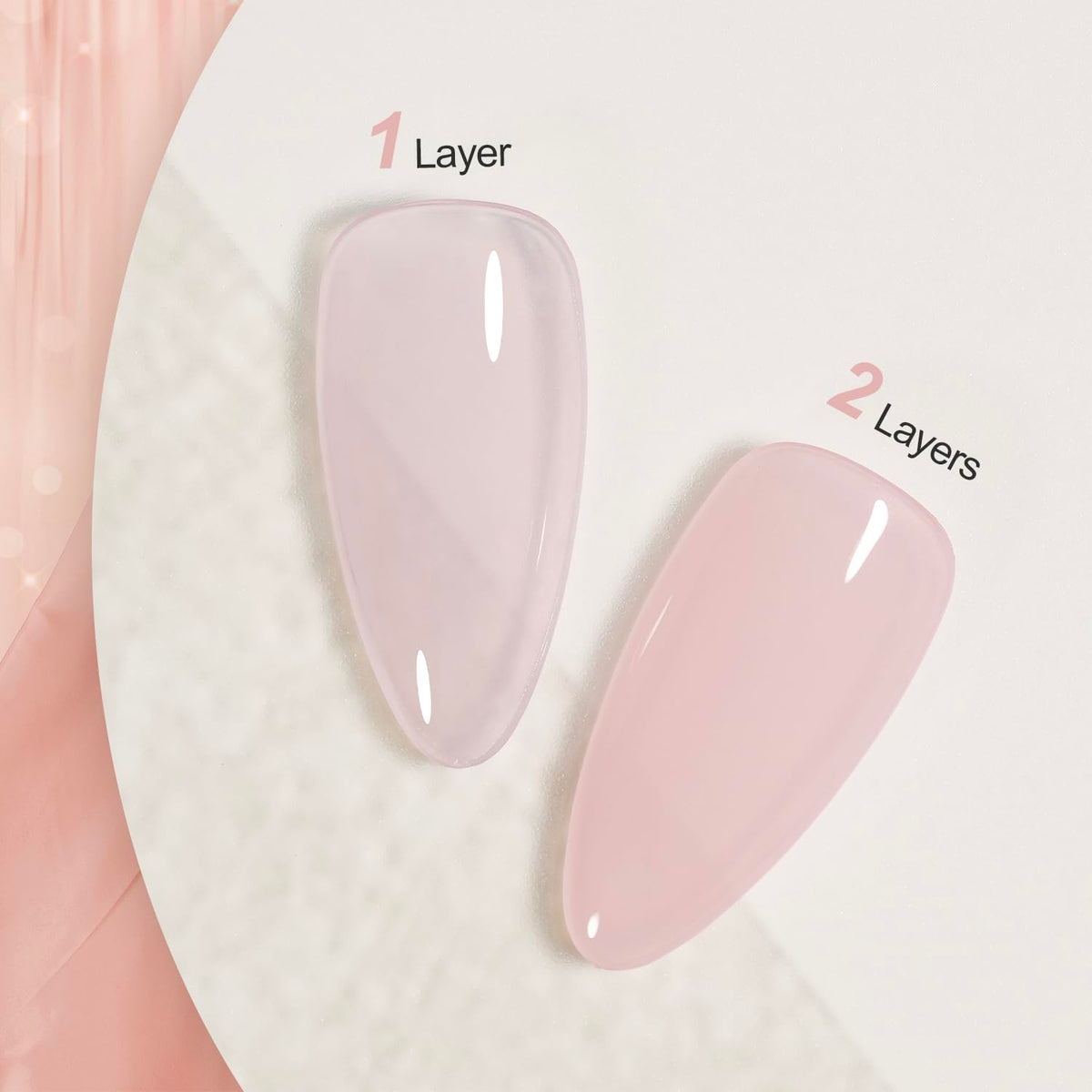 GAOY Pink Jelly Nude Gel Nail Polish bottle with label