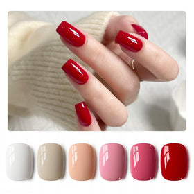 GAOY Pink Red Gel Nail Polish Set with 6 colours front view