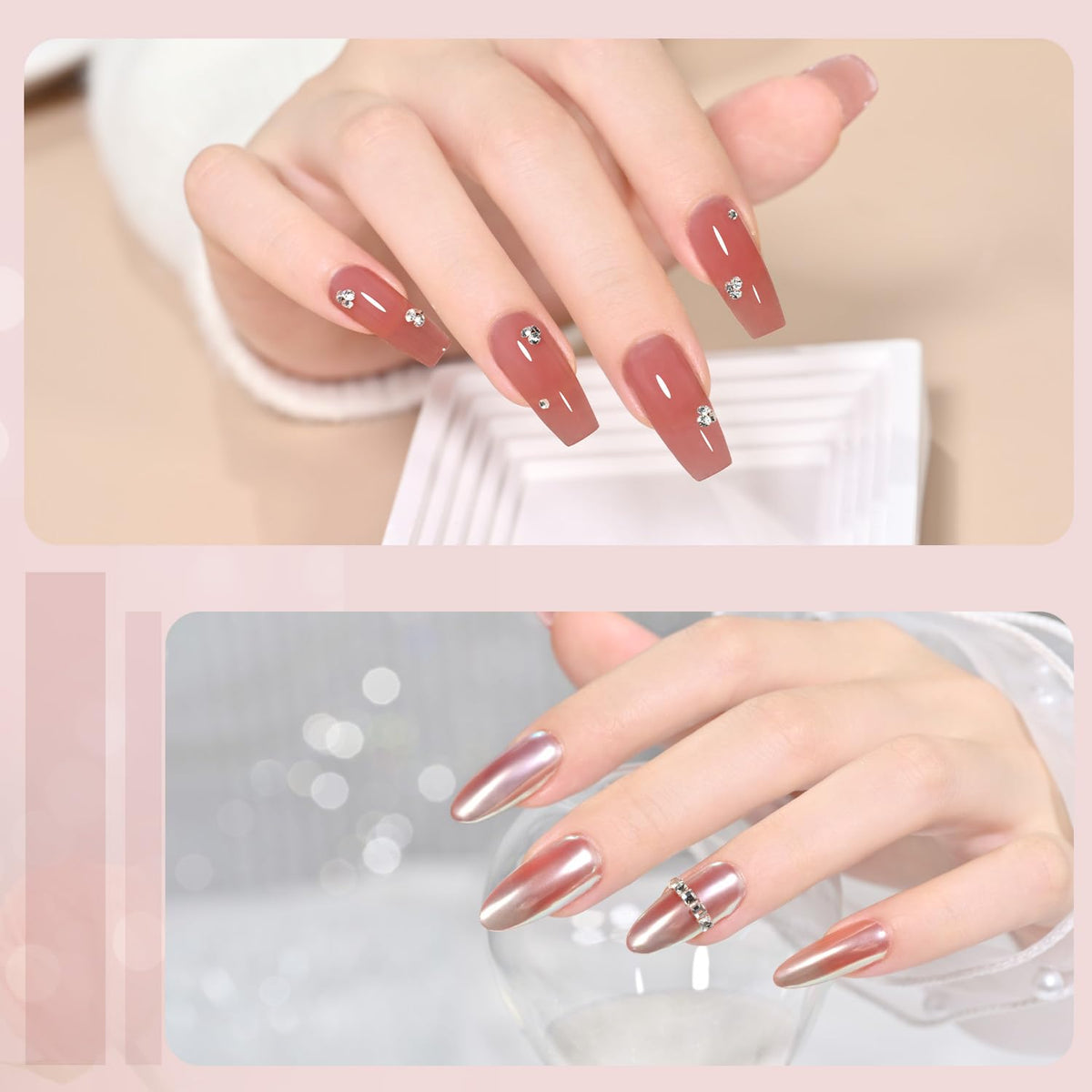 GAOY poly gel on a nail extension