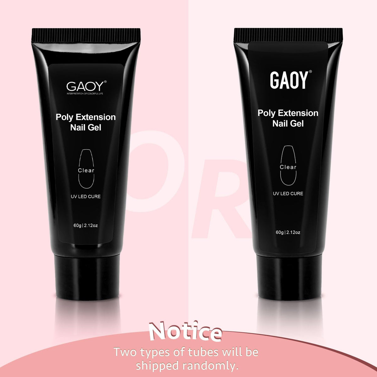 GAOY poly gel packaging and contents