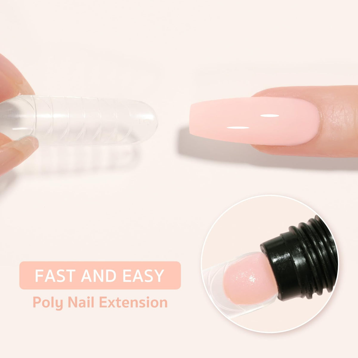 GAOY Poly Gel tube showing milky nude colour