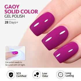 GAOY Purple Gel Nail Polish in a nail art setup