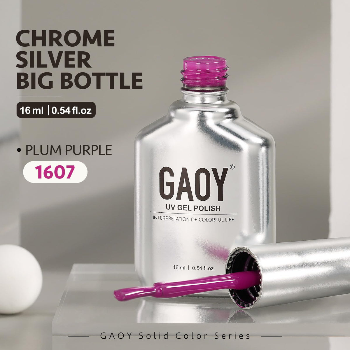 GAOY Purple Gel Nail Polish packaging details