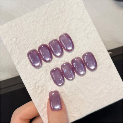 GAOY Purple Glassy Cat Eye Gel Nail Polish 16ml front view