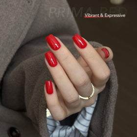 GAOY Red Gel Nail Polish 16ml applied on nails