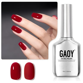 GAOY Red Gel Nail Polish 16ml bottle front view
