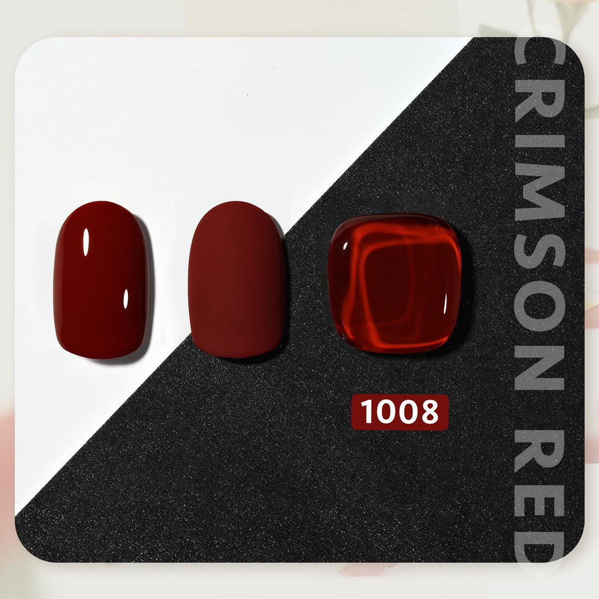 GAOY Red Gel Nail Polish 16ml bottle side view