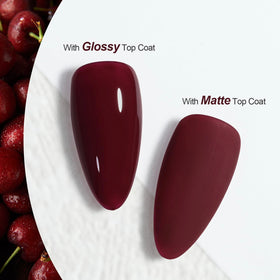 GAOY Red Gel Nail Polish 16ml dark red cherry bottle side view