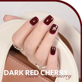 GAOY Red Gel Nail Polish 16ml dark red cherry packaging