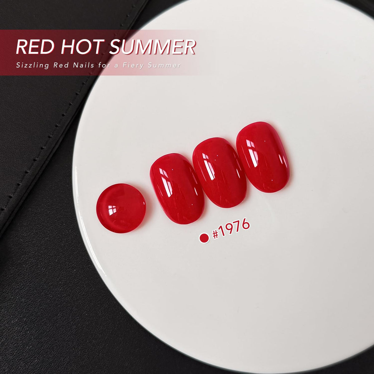 GAOY Red Gel Nail Polish 16ml satin red with UV lamp
