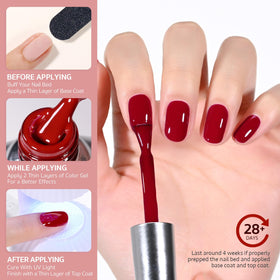 GAOY Red Gel Nail Polish bottle with packaging