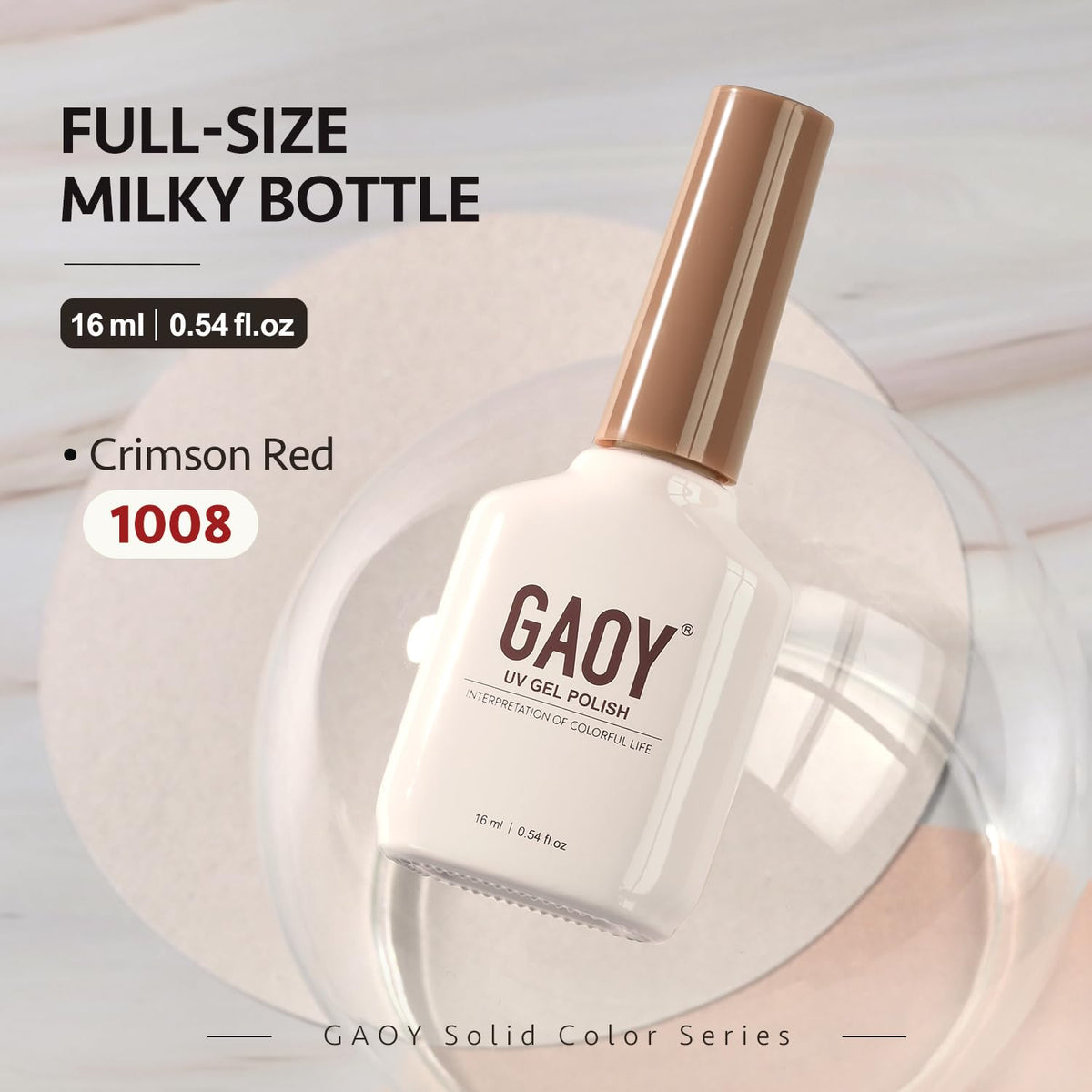 GAOY Red Gel Nail Polish packaging display