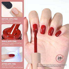 GAOY Ruby Red Gel Nail Polish 16ml bottle with cap