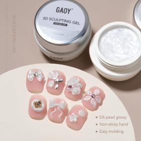 GAOY sculpting gel showing pearlescent finish