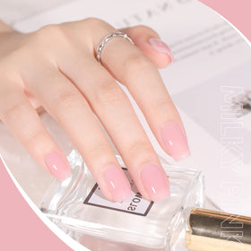 GAOY Sheer Hot Pink Gel Nail Polish 16ml applied on nails