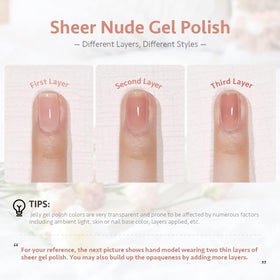 GAOY Sheer Nude Gel Nail Polish 16ml bottle side view