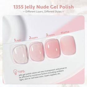 GAOY Sheer Pink Nude Gel Nail Polish bottle with label