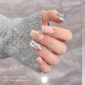 GAOY Silver 3D Nail Gel packaging details