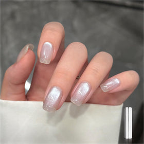 GAOY Silver Glassy Cat Eye Gel Nail Polish 16ml front view