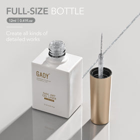 GAOY Silver Glitter Gel Nail Polish with curing lamp