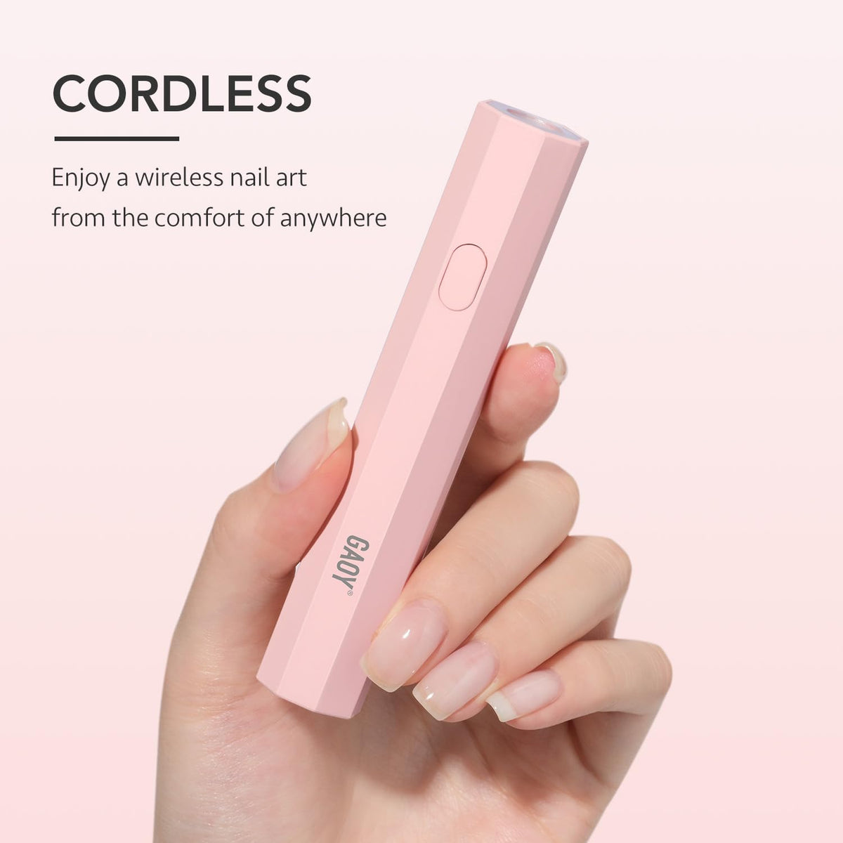 GAOY UV Light with user holding it for nail art