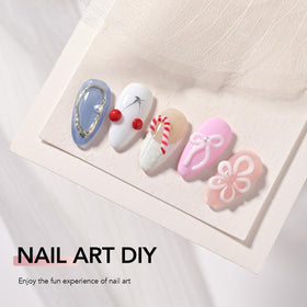 GAOY White 3D Nail Gel curing under UV LED lamp