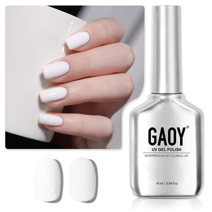 GAOY White Gel Nail Polish 16ml front view