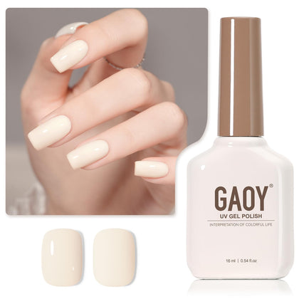GAOY White Gel Nail Polish 16ml front view