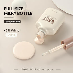 GAOY White Gel Nail Polish application on nails