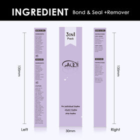 GAQQI eyelash bond and seal bottle with applicator