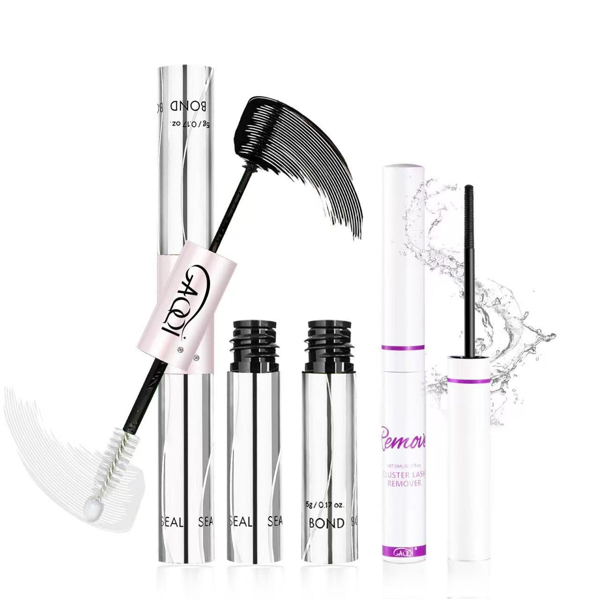 GAQQI Lash Bond and Seal 10ml glue and 5ml remover set front view