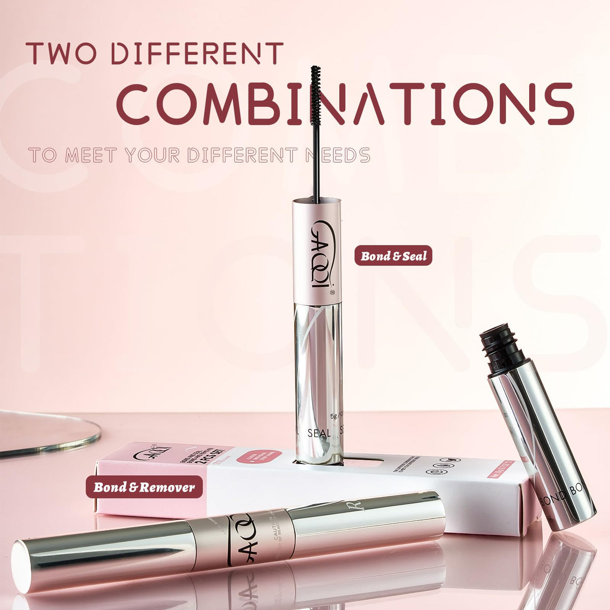 GAQQI Lash Bond and Seal + Remover Set with application tools