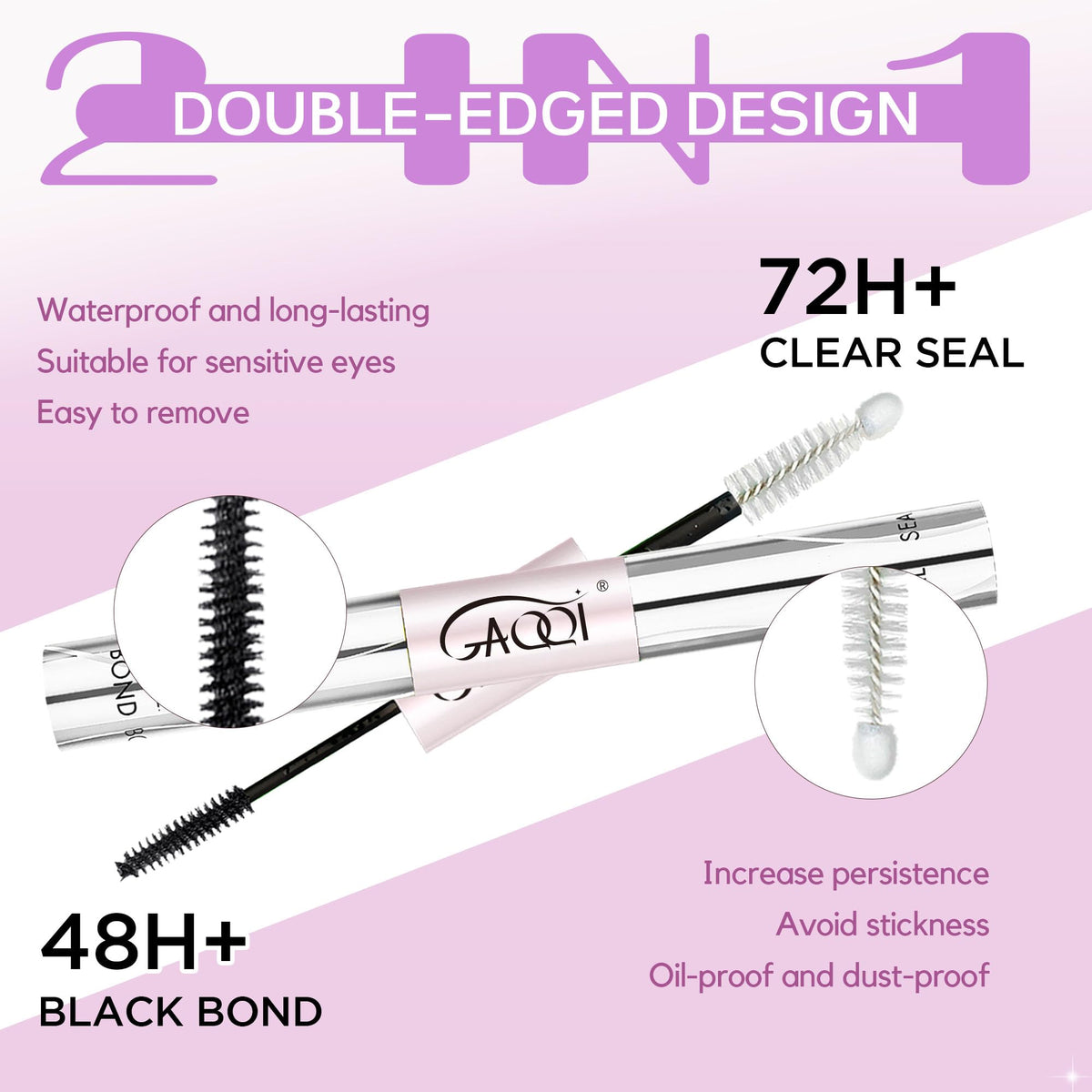 GAQQI Lash Bond being applied to false lashes