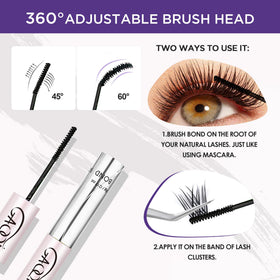 GAQQI Lash Cluster Glue 10ml displayed with false eyelashes