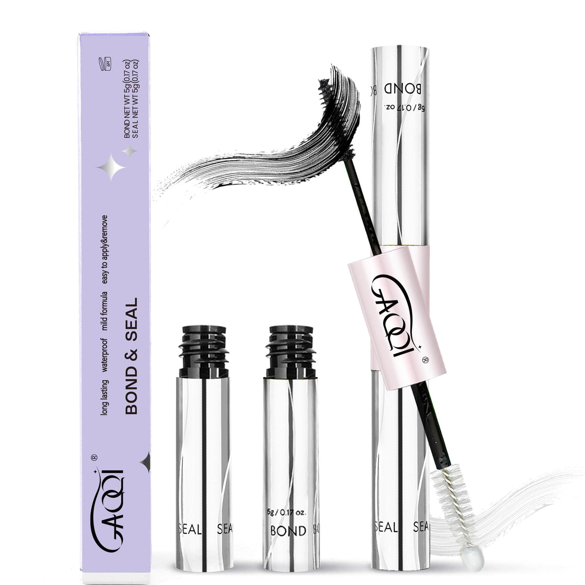 GAQQI Lash Cluster Glue 10ml front view with black packaging