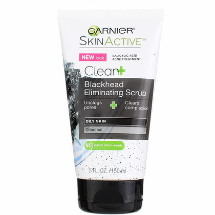 Garnier Clean Scrub Blackhead Eliminating 3 Pack 145ml front view