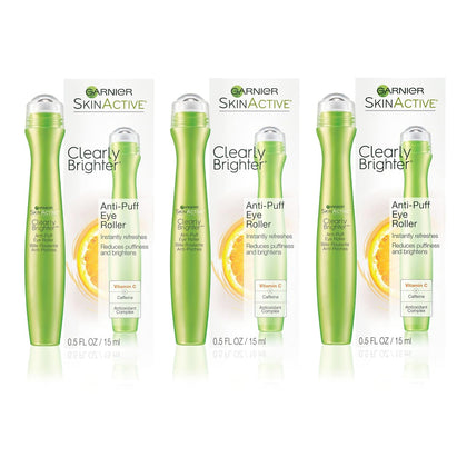 Garnier Clearly Brighter Anti-Puff Eye Roller 15mL front view