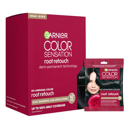 Garnier Color Sensation Root Retouch Black Hair Dye front view
