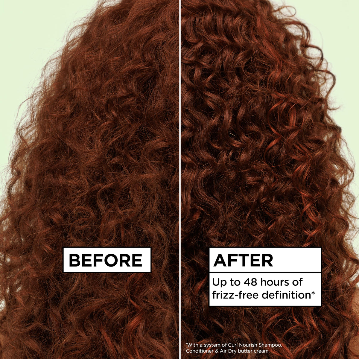 Garnier Curl Nourish Conditioner on bathroom shelf
