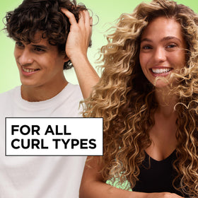 Garnier Curl Refresher bottle with coconut and plant ingredients
