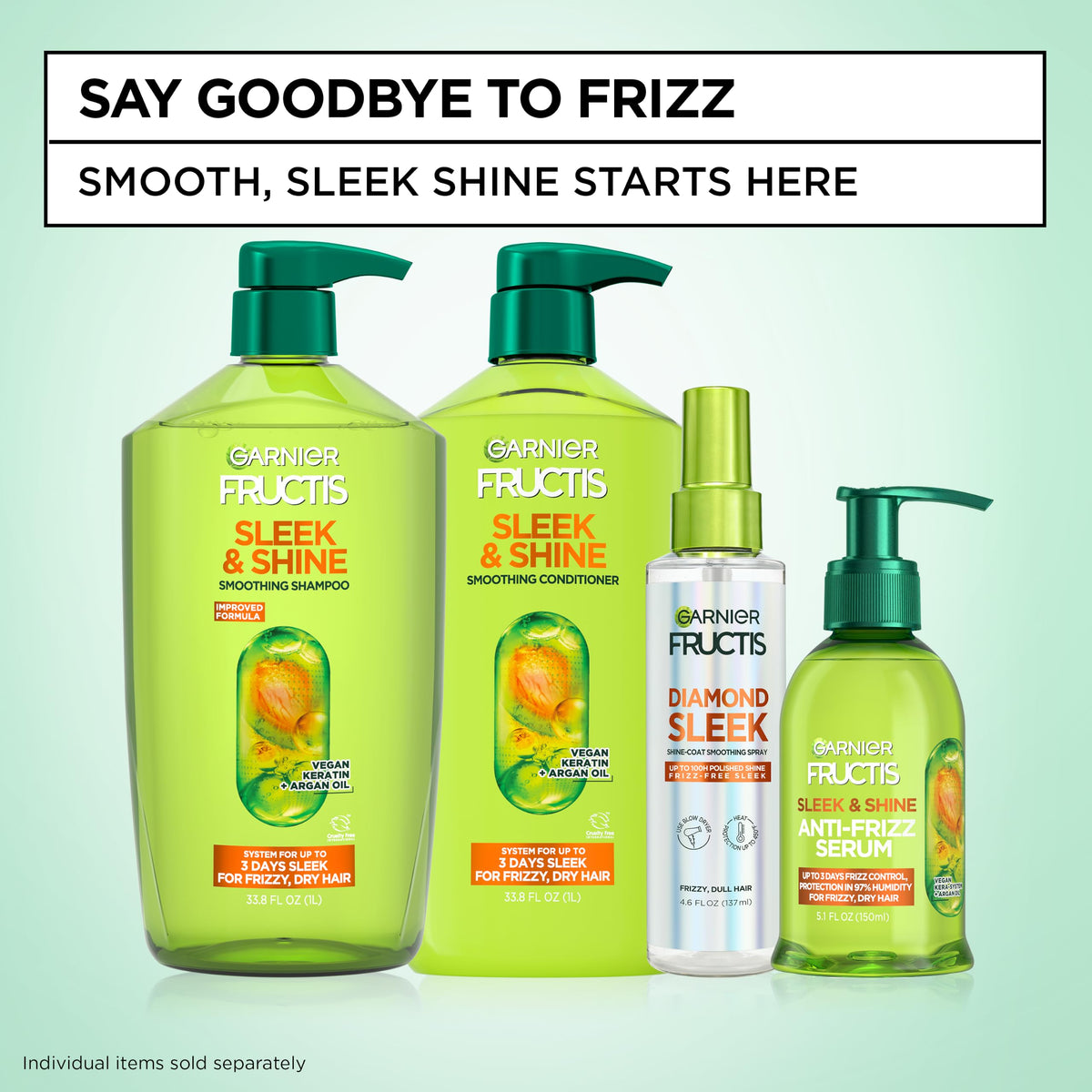 Garnier Diamond Sleek Hair Shine Spray on a vanity