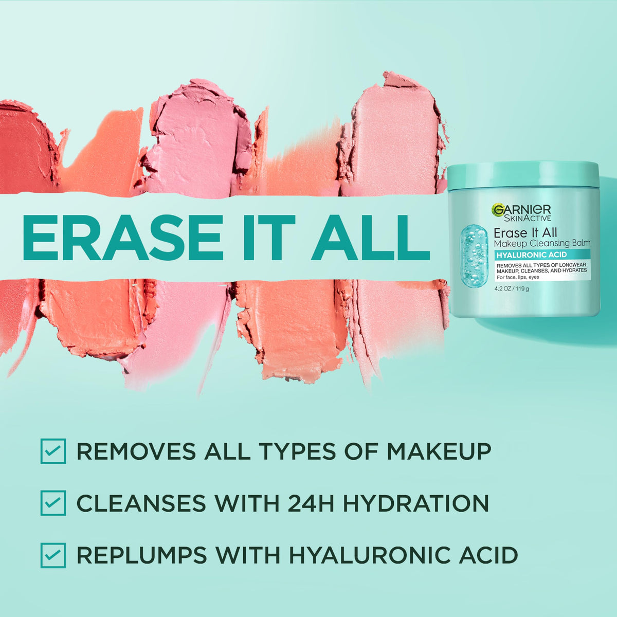 Garnier Erase It All Makeup Cleansing Balm packaging side view